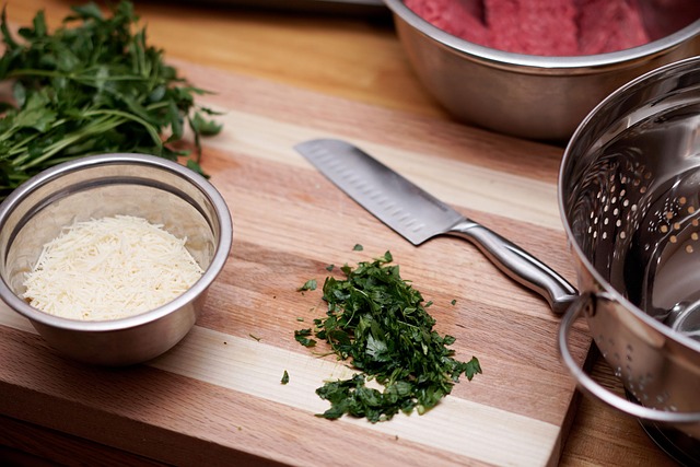 Cocina, Cocinando, Cuchillo, Cilantro